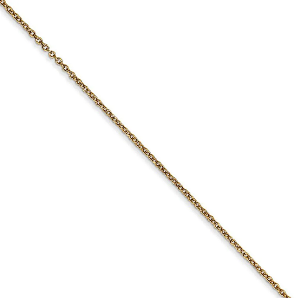 14k Yellow Gold & Rhodium 17mm Sun and Moon Circle Necklace