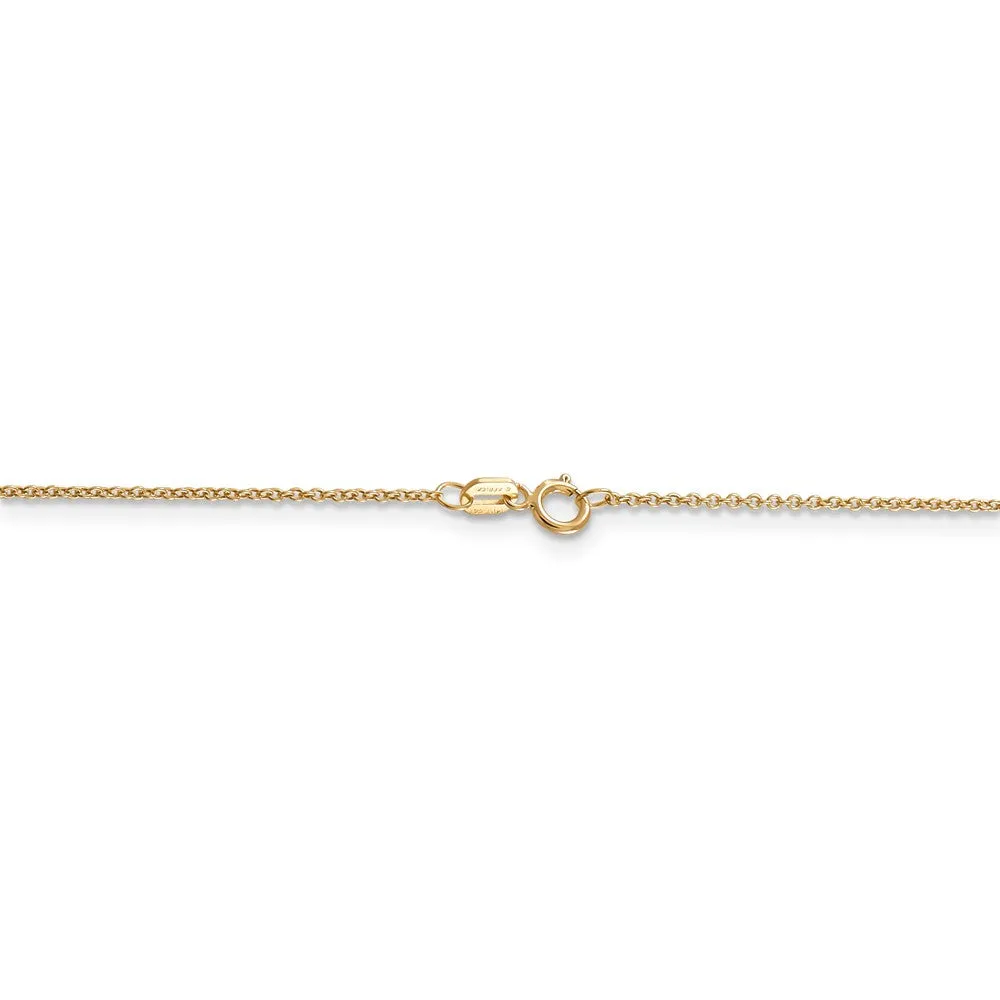 14k Yellow Gold 19mm Textured and Cutout Starfish Necklace