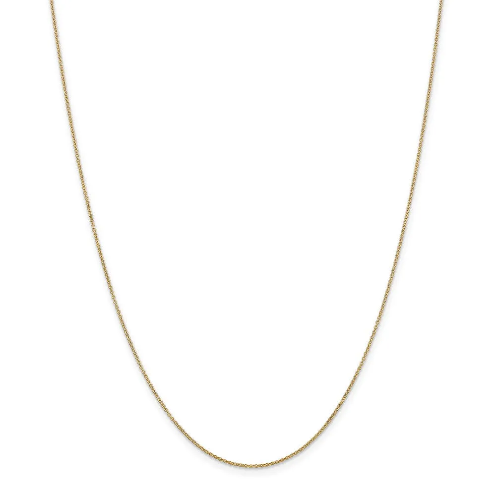 14k Yellow Gold Disc with Cut Out Heart Necklace