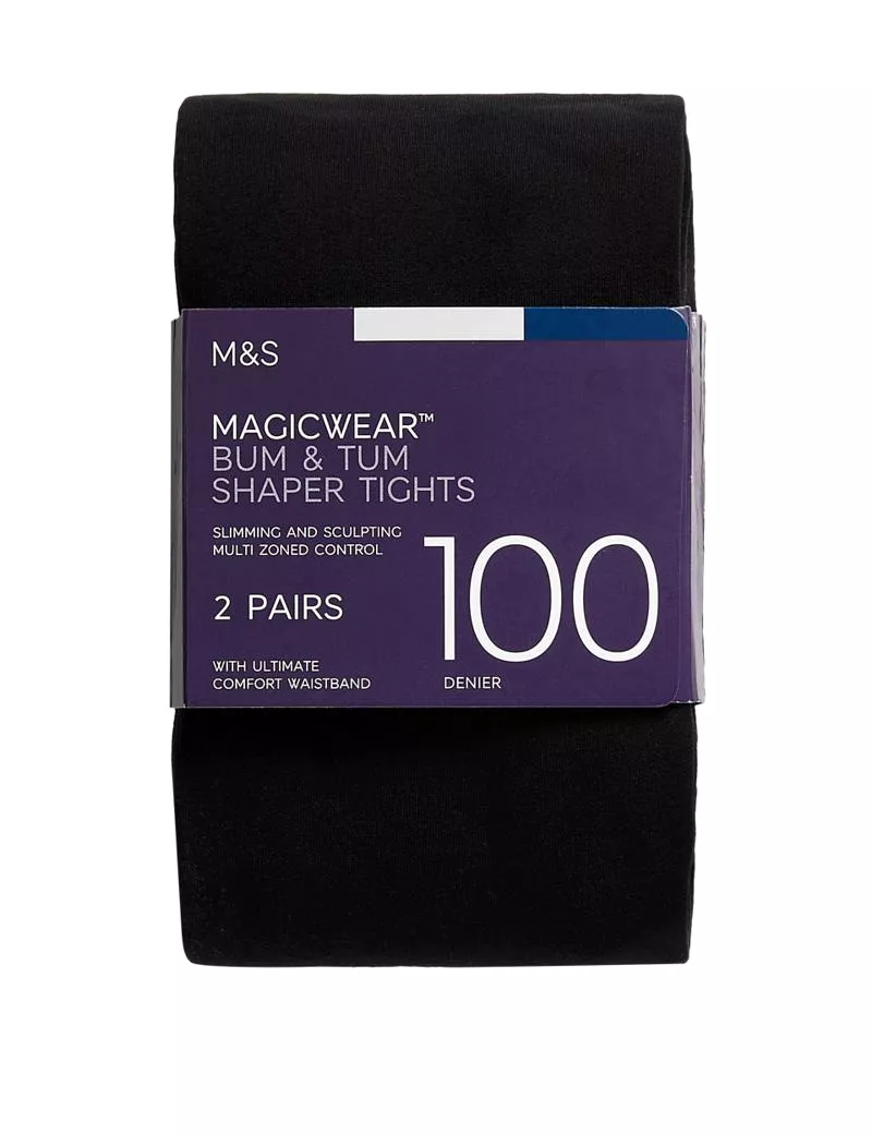 2pk 100 Denier Magicwear Opaque Tights