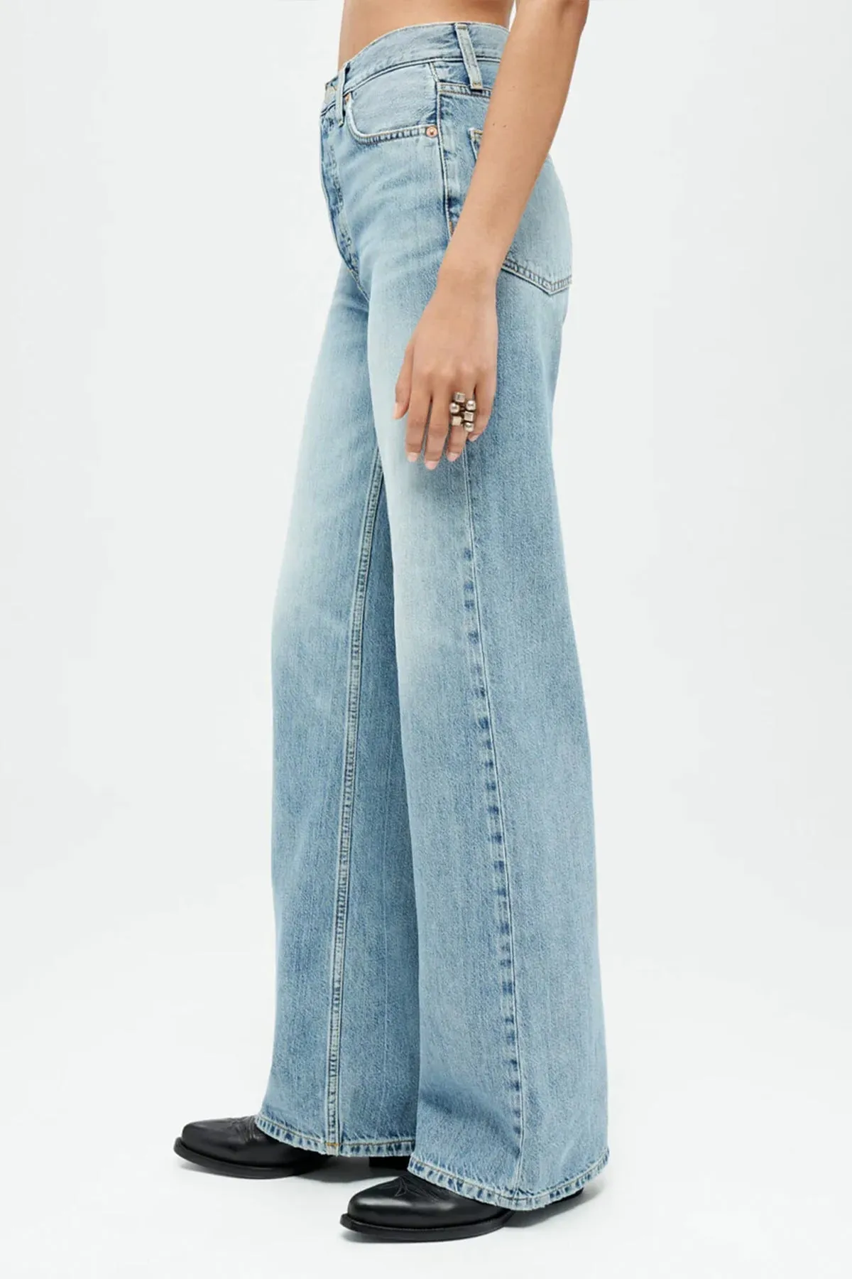 70s Ultra High Rise Wide Leg in Sunfaded Flow