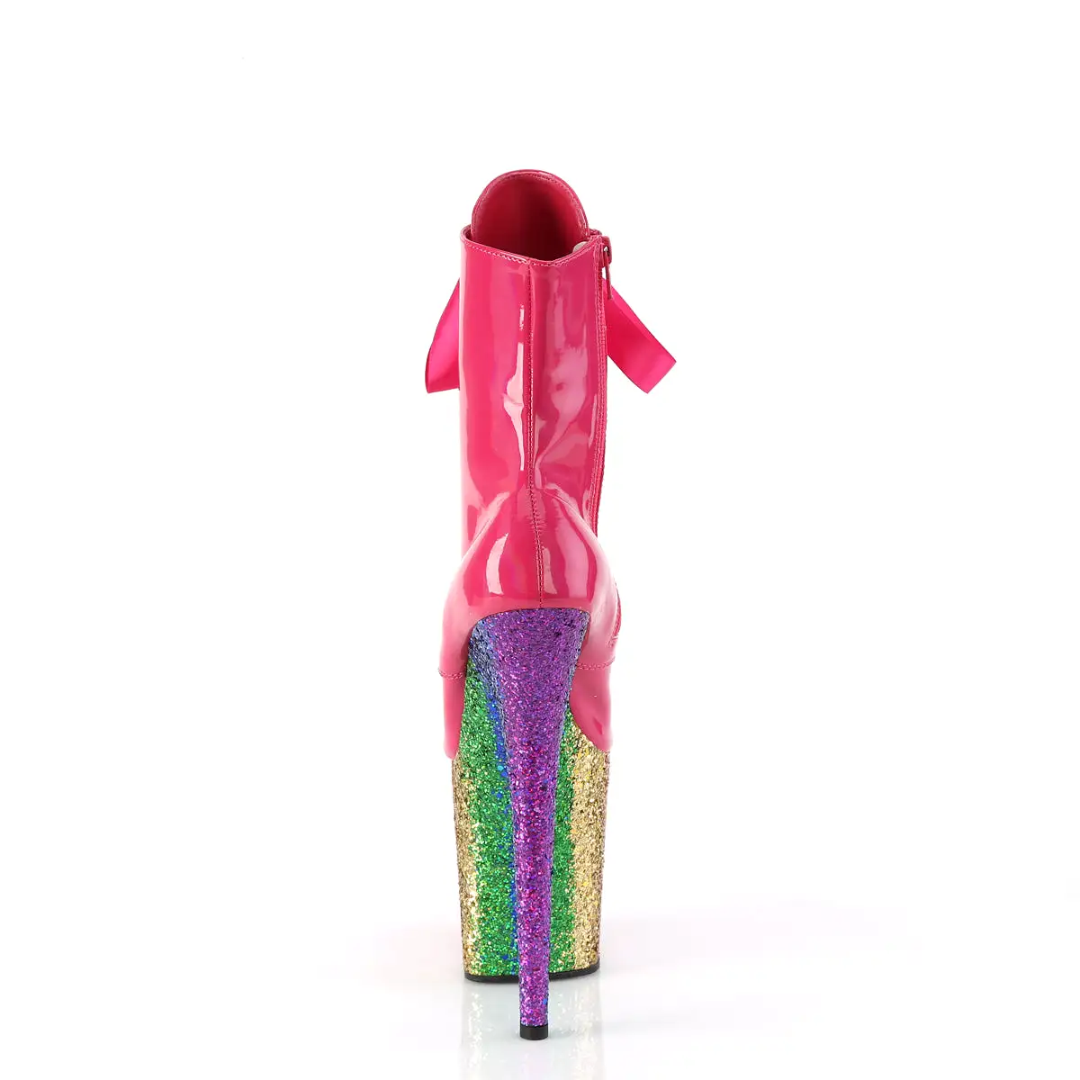 8 Inch Heel FLAMINGO-1020HG Hot Pink Holo Patent