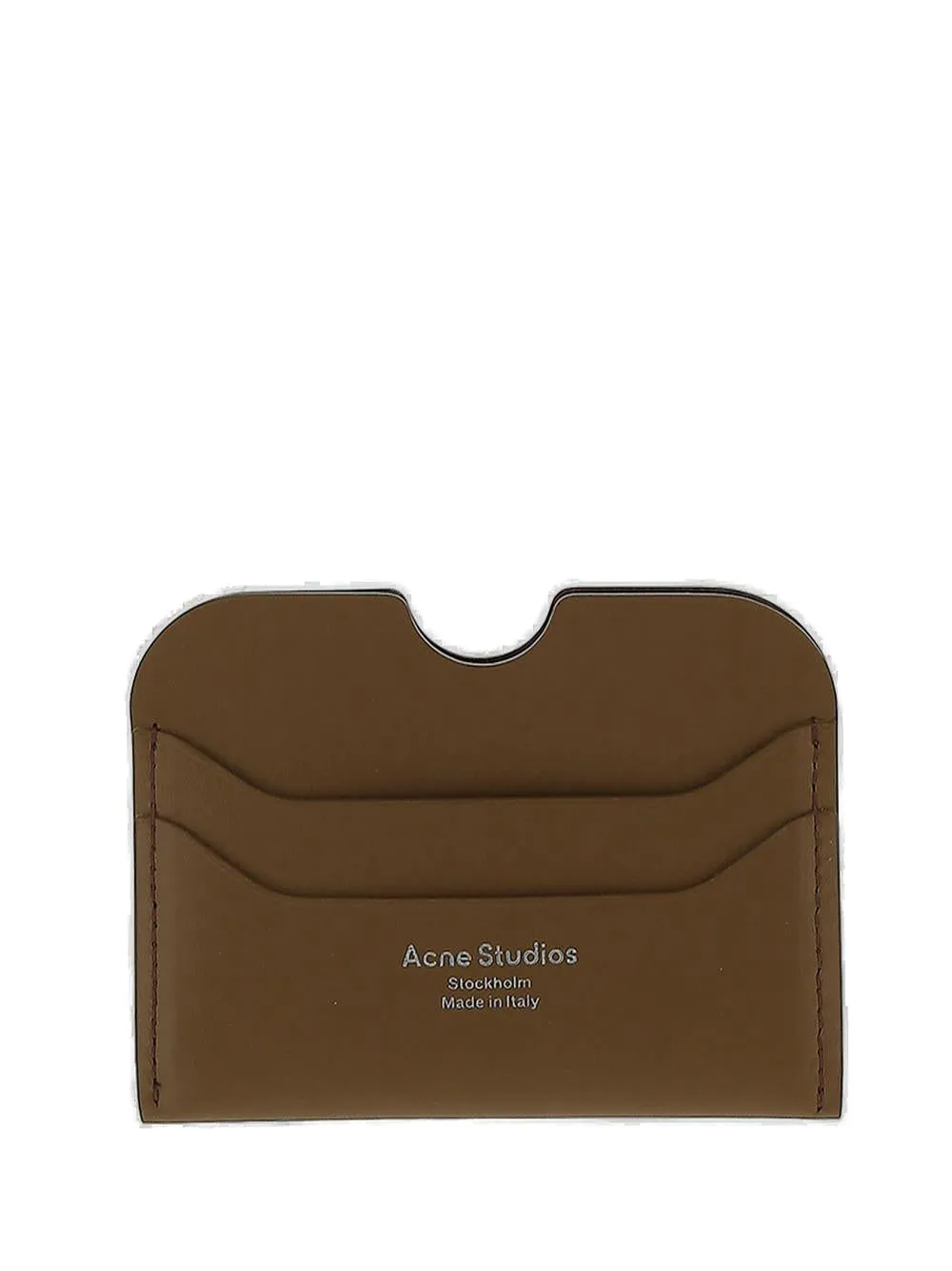 Acne Studios Logo Print Cut-Out Detailed Cardholder