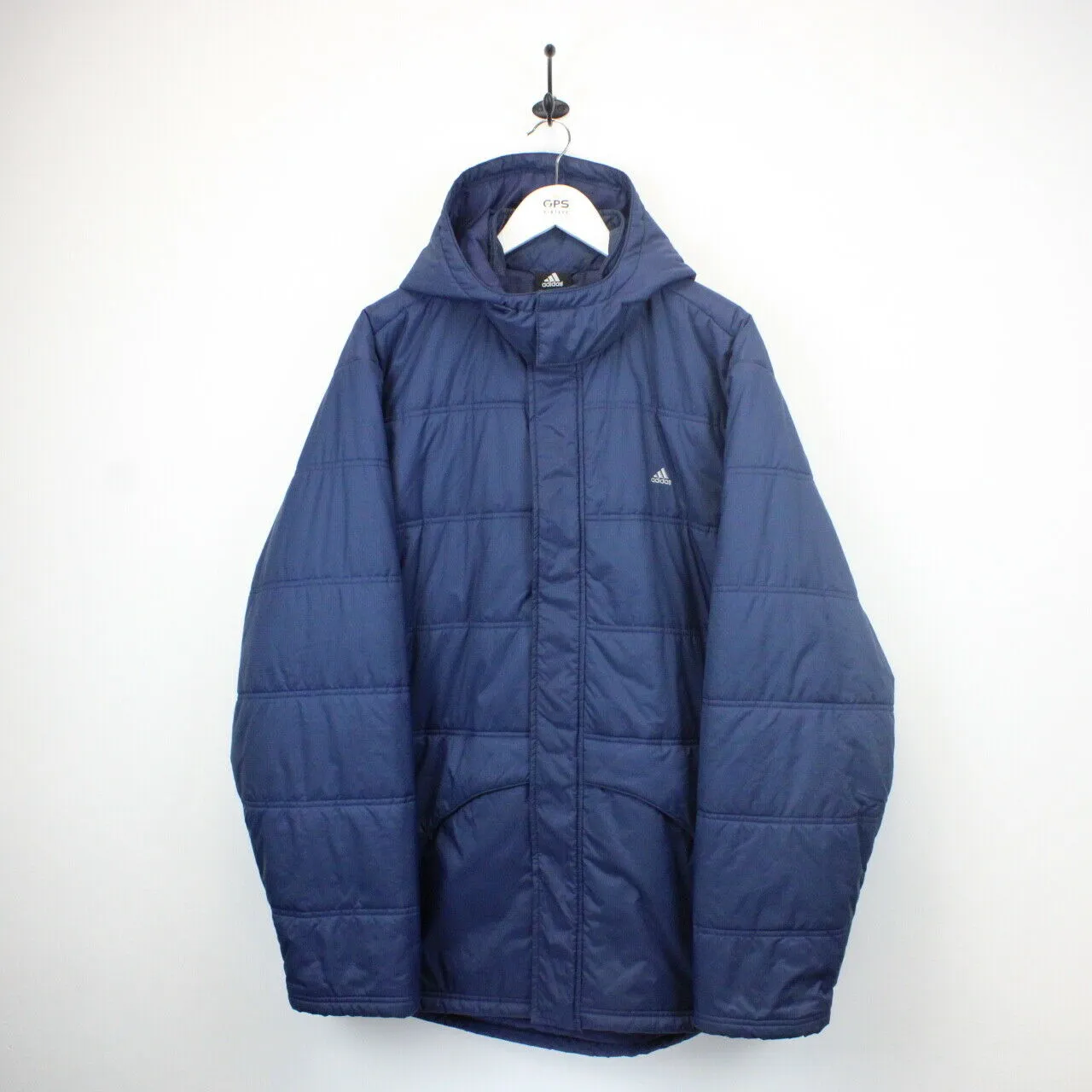 ADIDAS 00s Puffer Jacket Navy Blue | Large