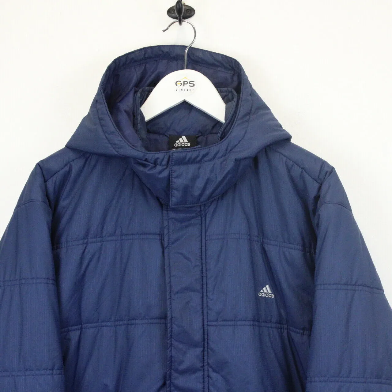 ADIDAS 00s Puffer Jacket Navy Blue | Large