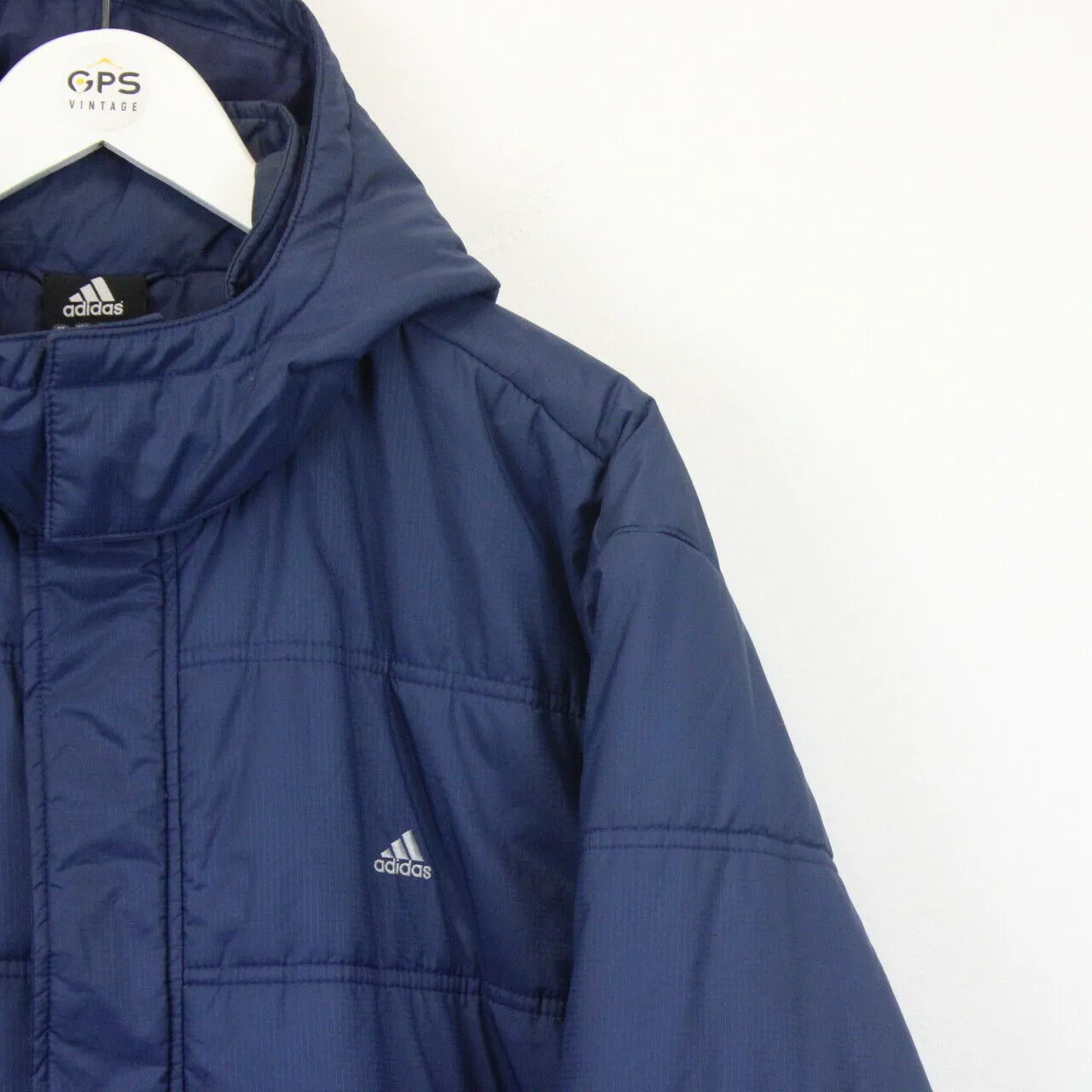 ADIDAS 00s Puffer Jacket Navy Blue | Large