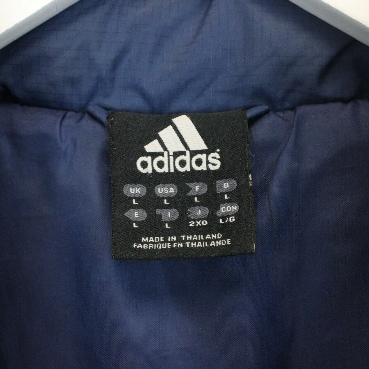 ADIDAS 00s Puffer Jacket Navy Blue | Large