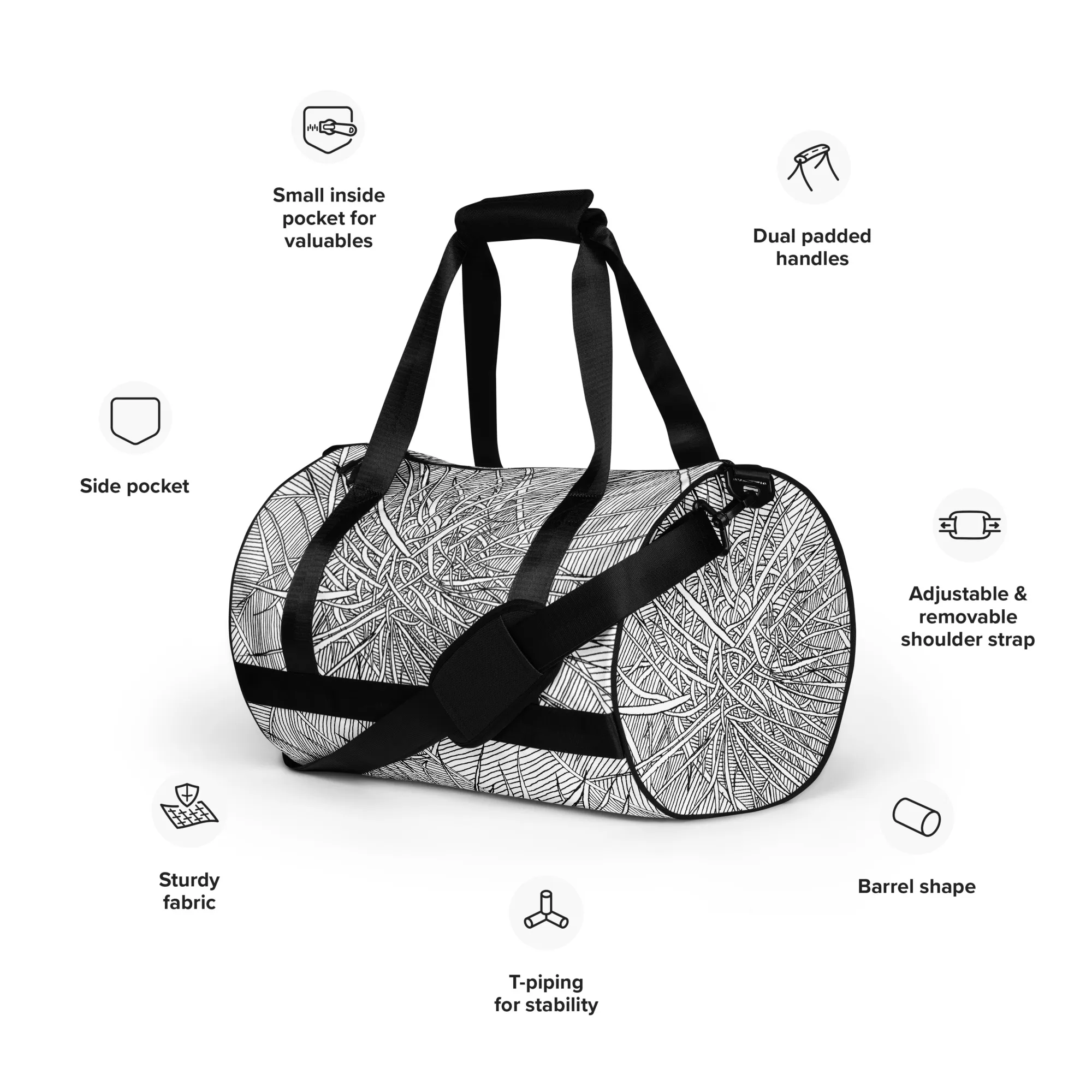 All-over print gym bag – Ball Moss