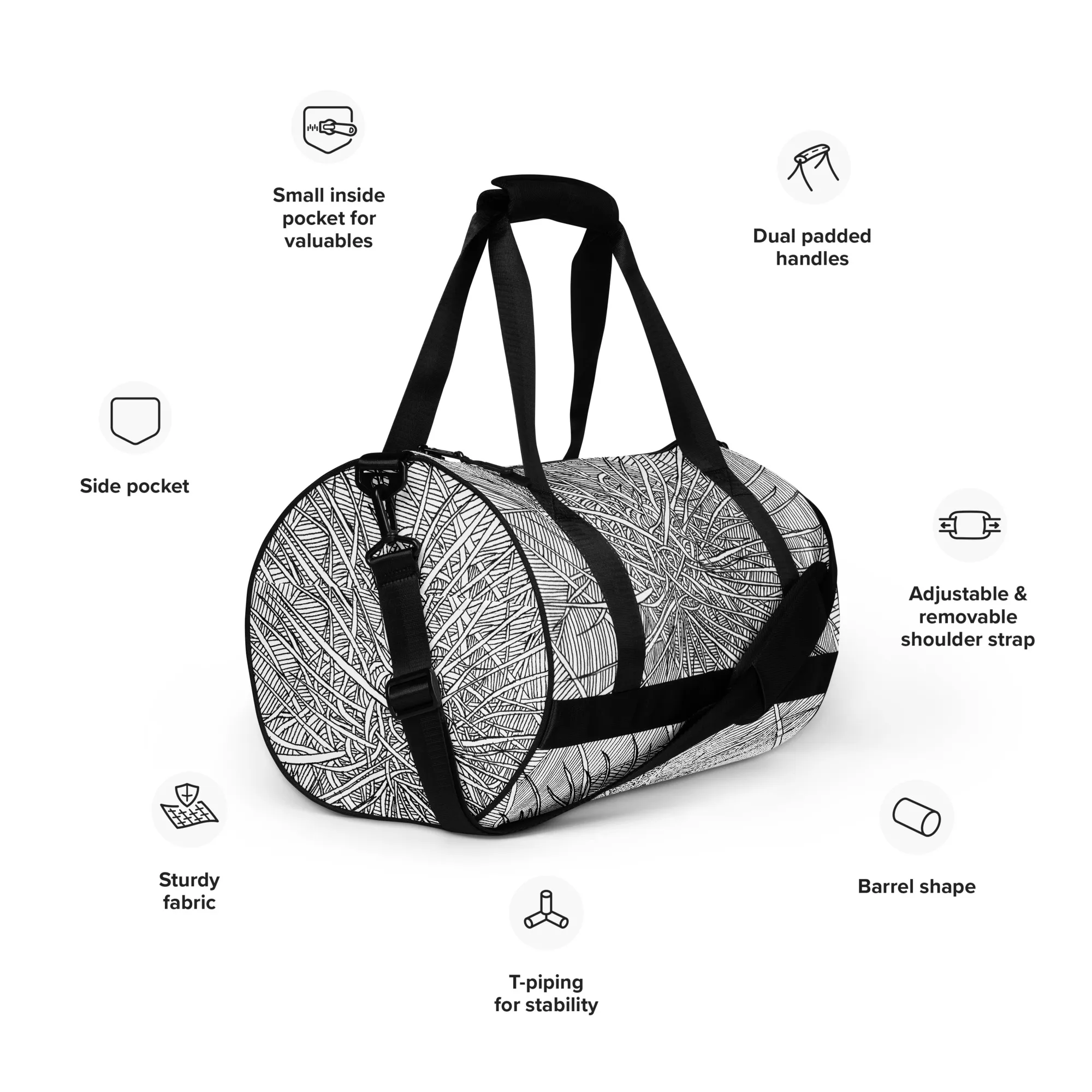 All-over print gym bag – Ball Moss