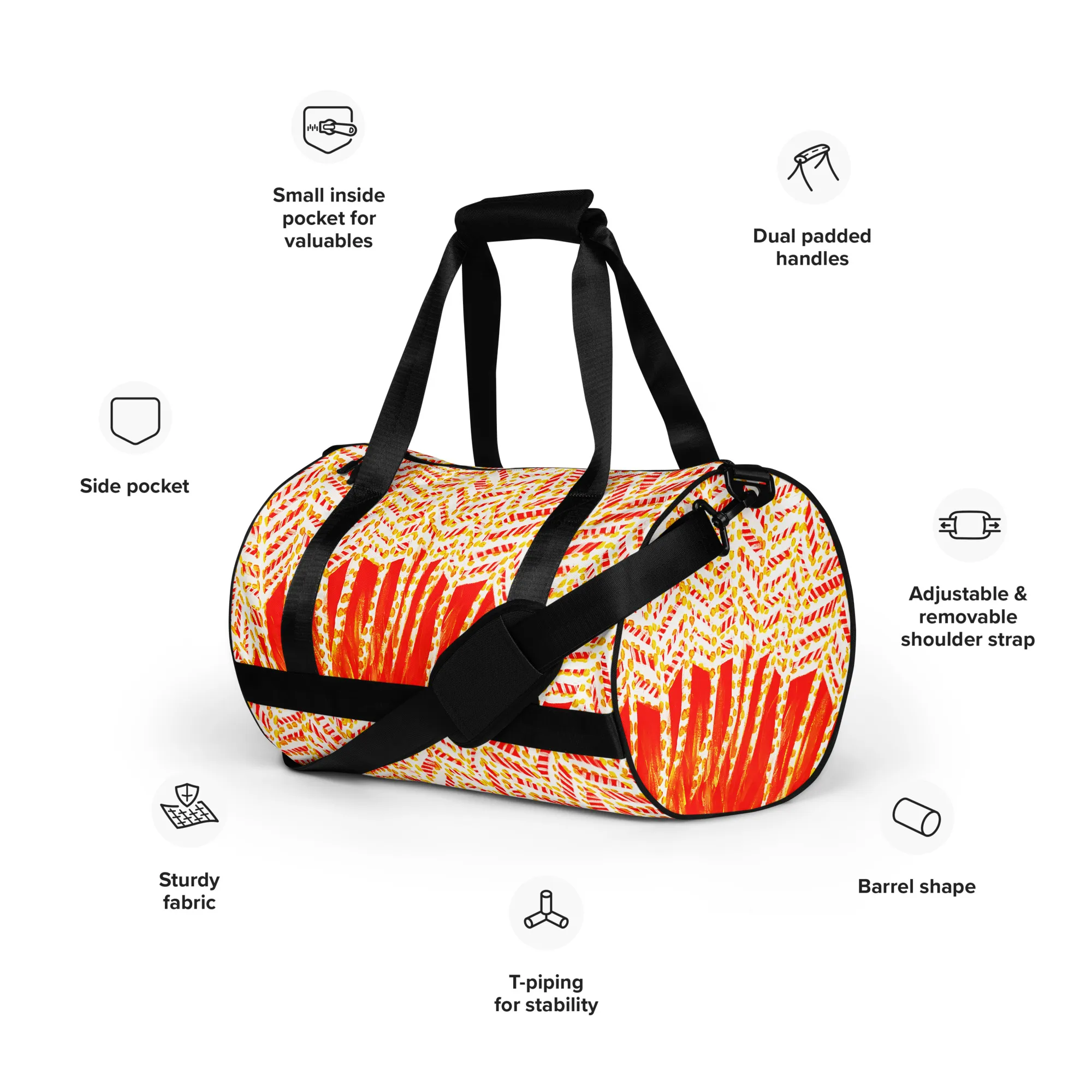 All-over print gym bag – The Power of Sunrise