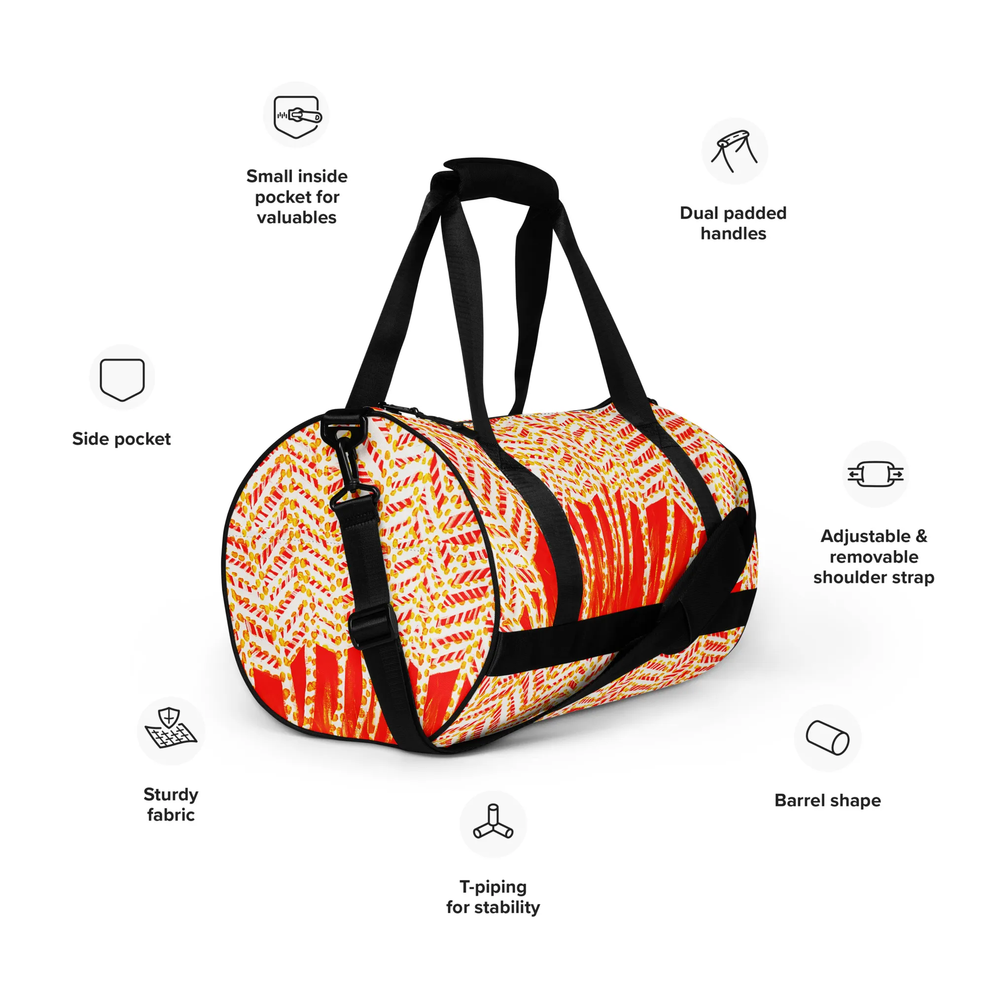 All-over print gym bag – The Power of Sunrise