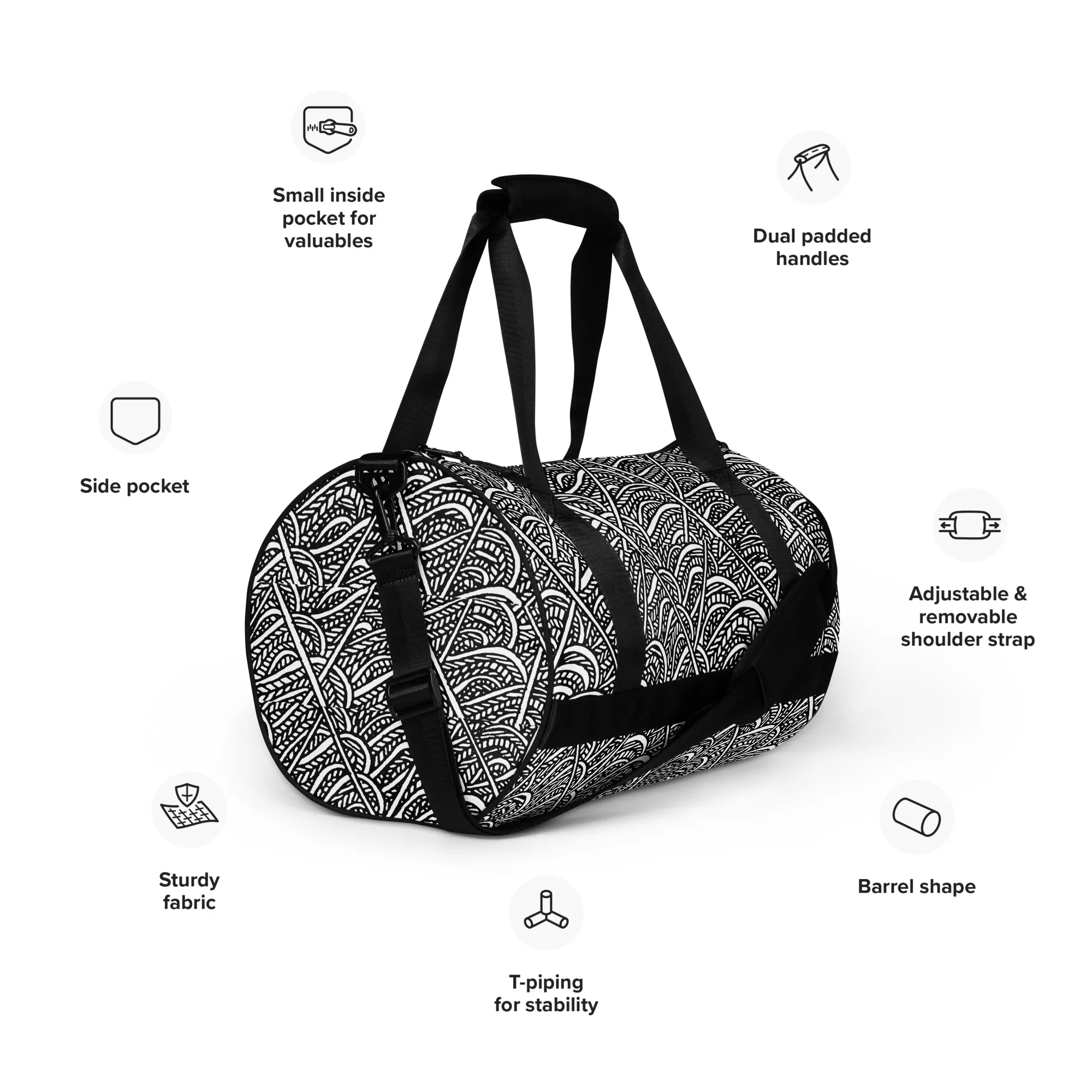 All-over print gym bag – Waters Unite