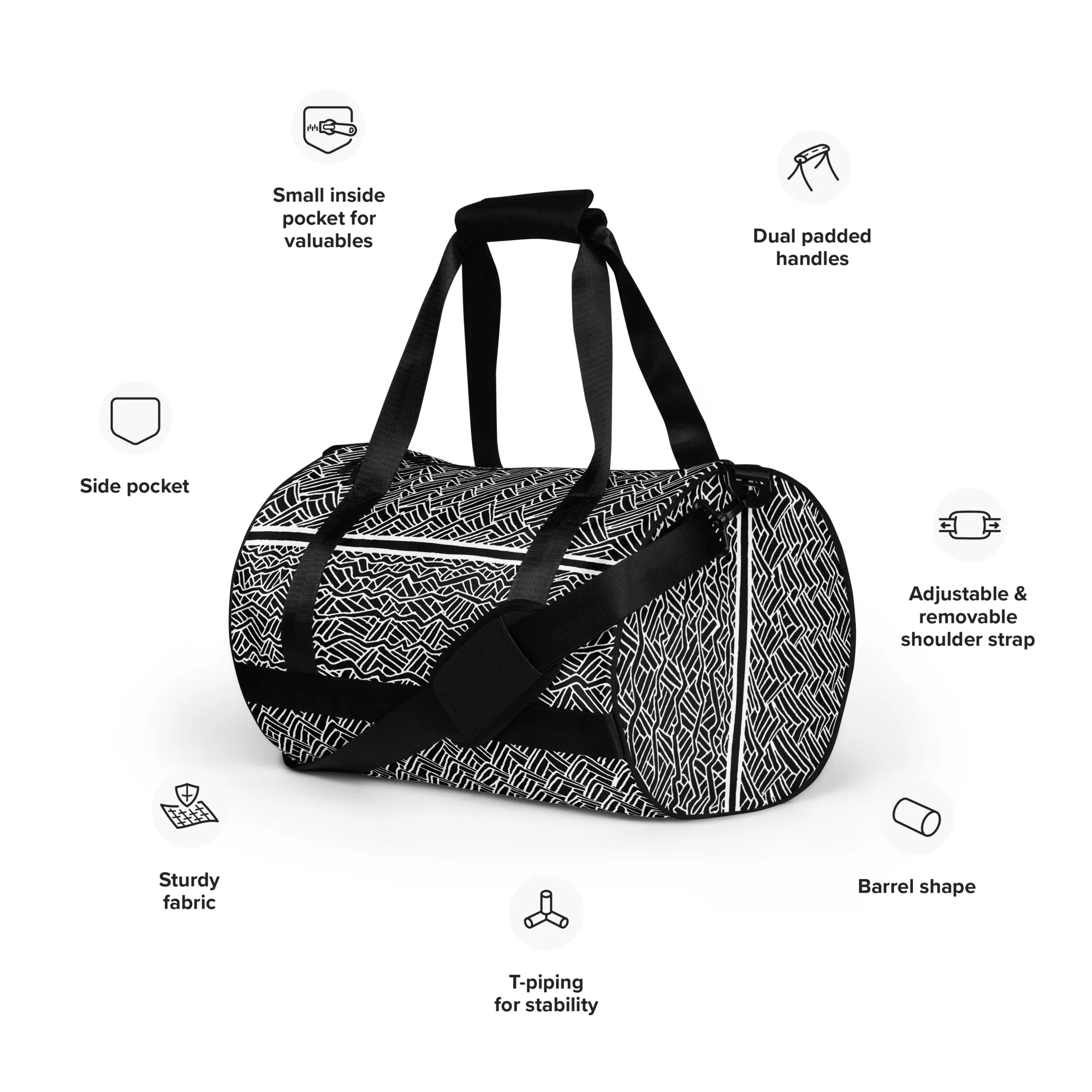 All-over print gym bag – Waves Upclose