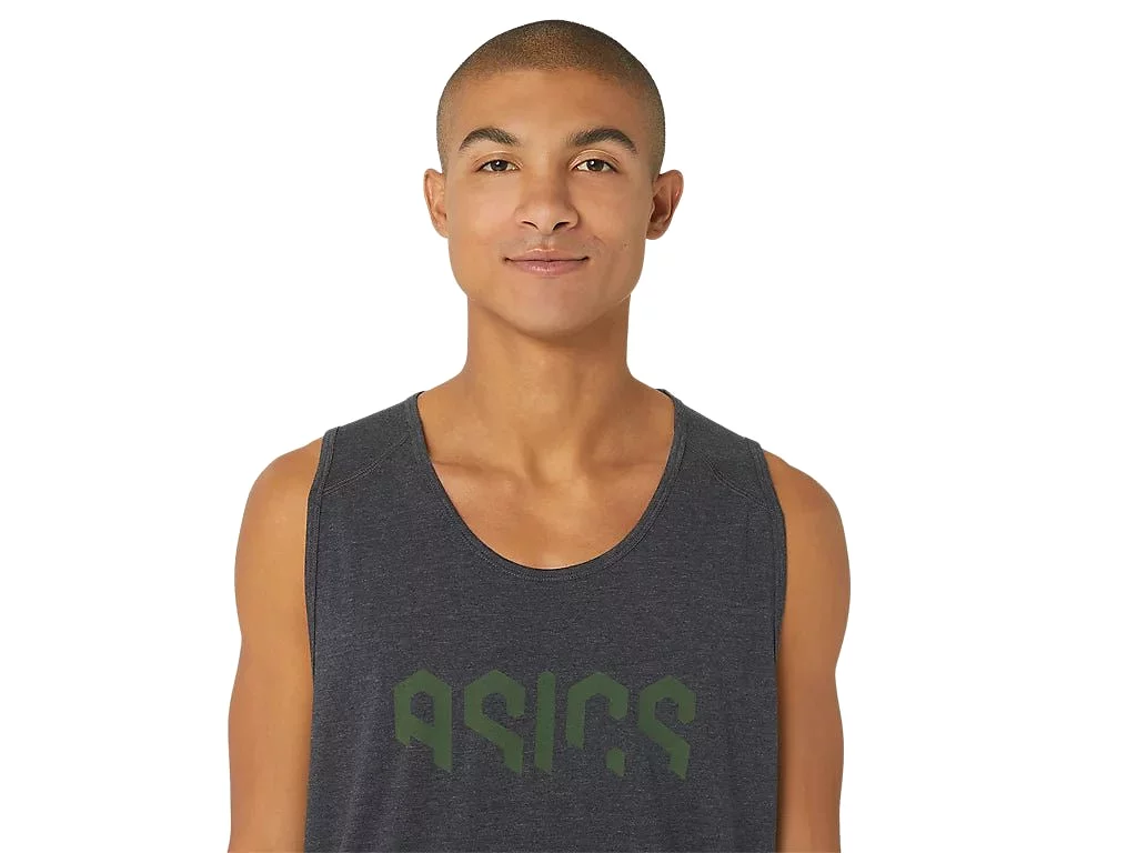 ASICS MEN'S HEX BLACK TANK SINGLET