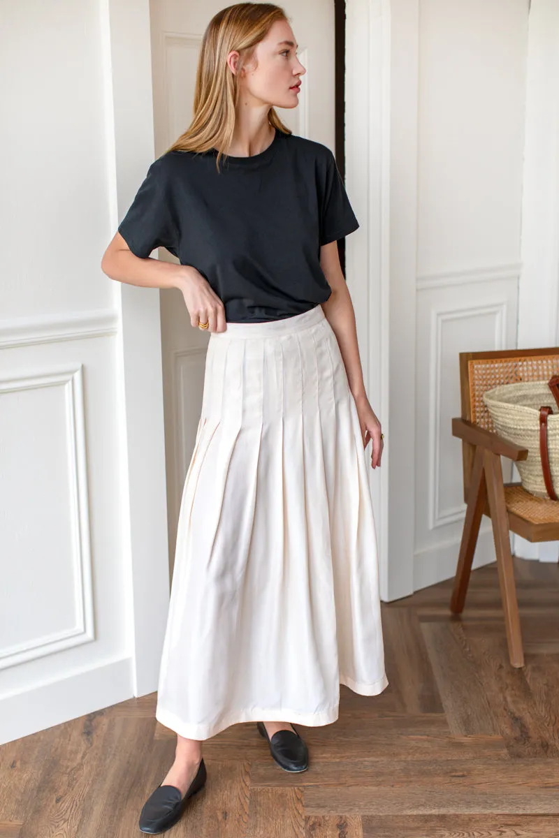 Atelier Pleated Maxi Skirt - Arctic Wolf