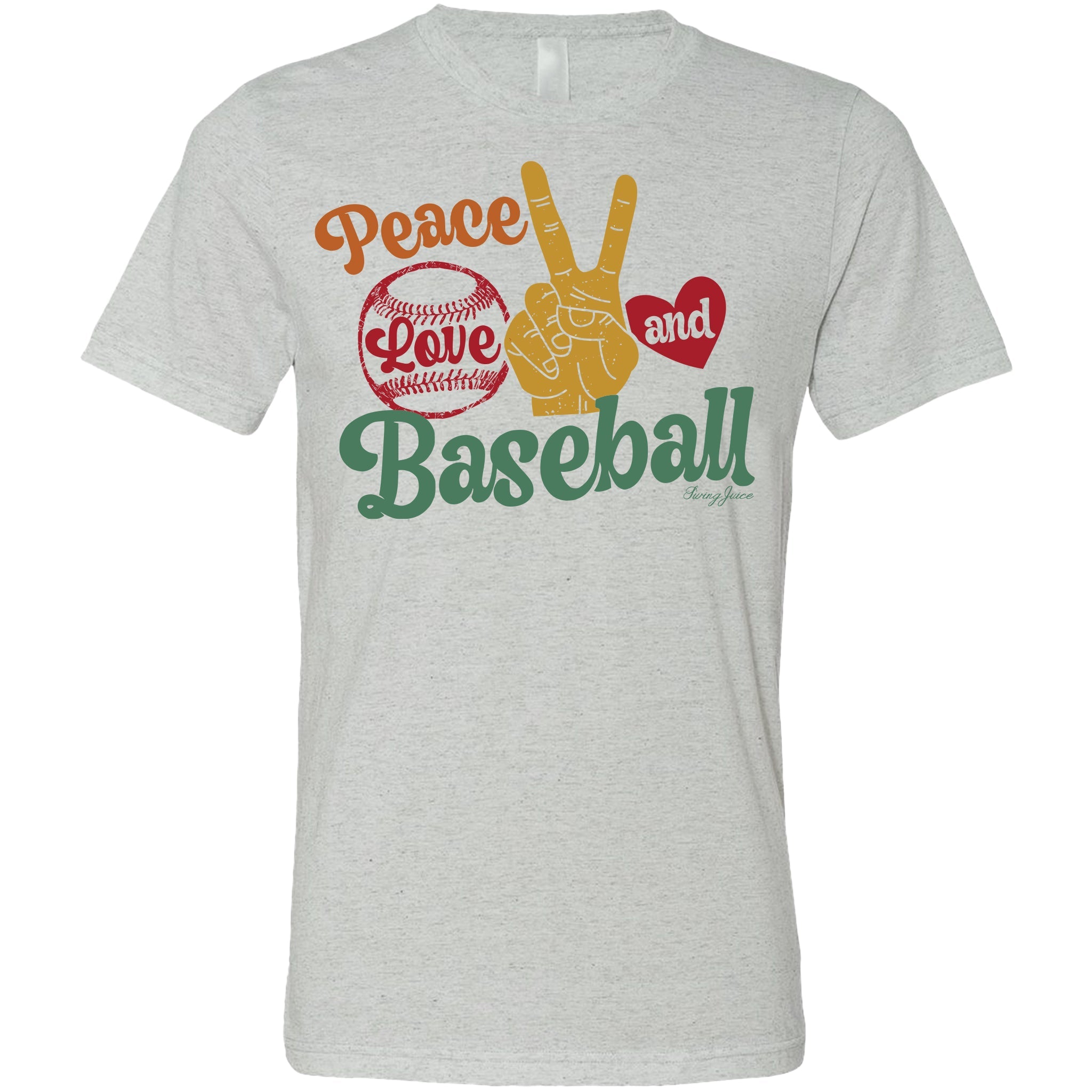 Baseball Peace, Love & Baseball Unisex T-Shirt