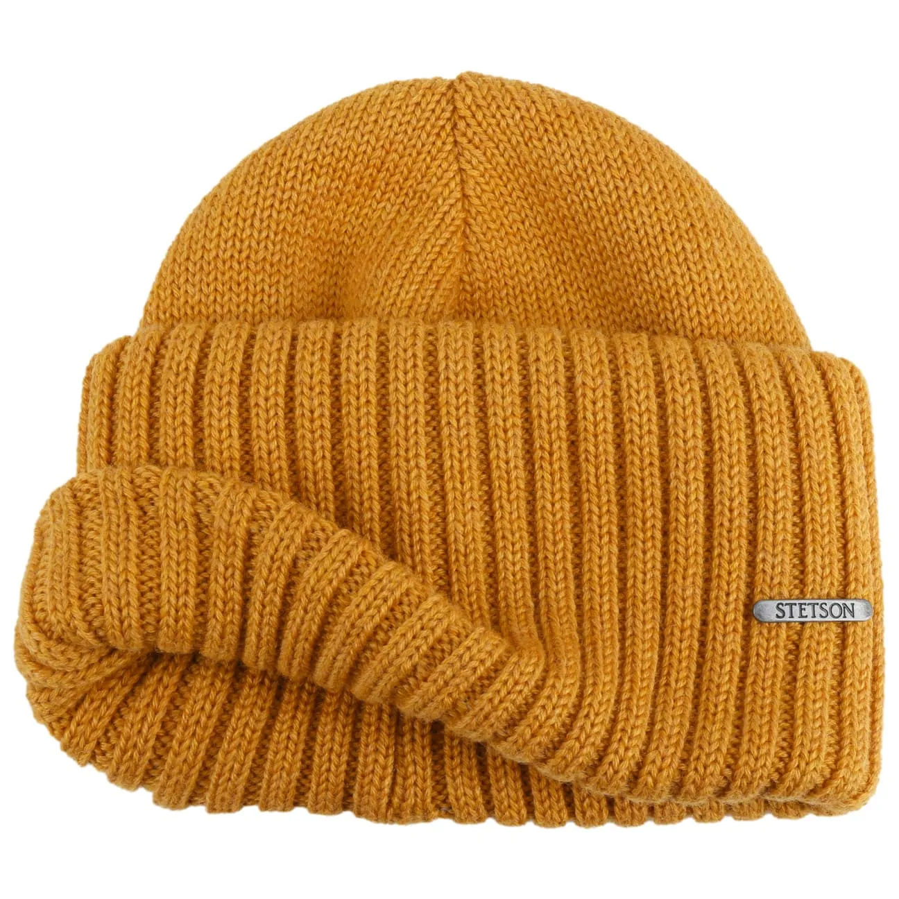 Beanie Merino Wool, Mustard