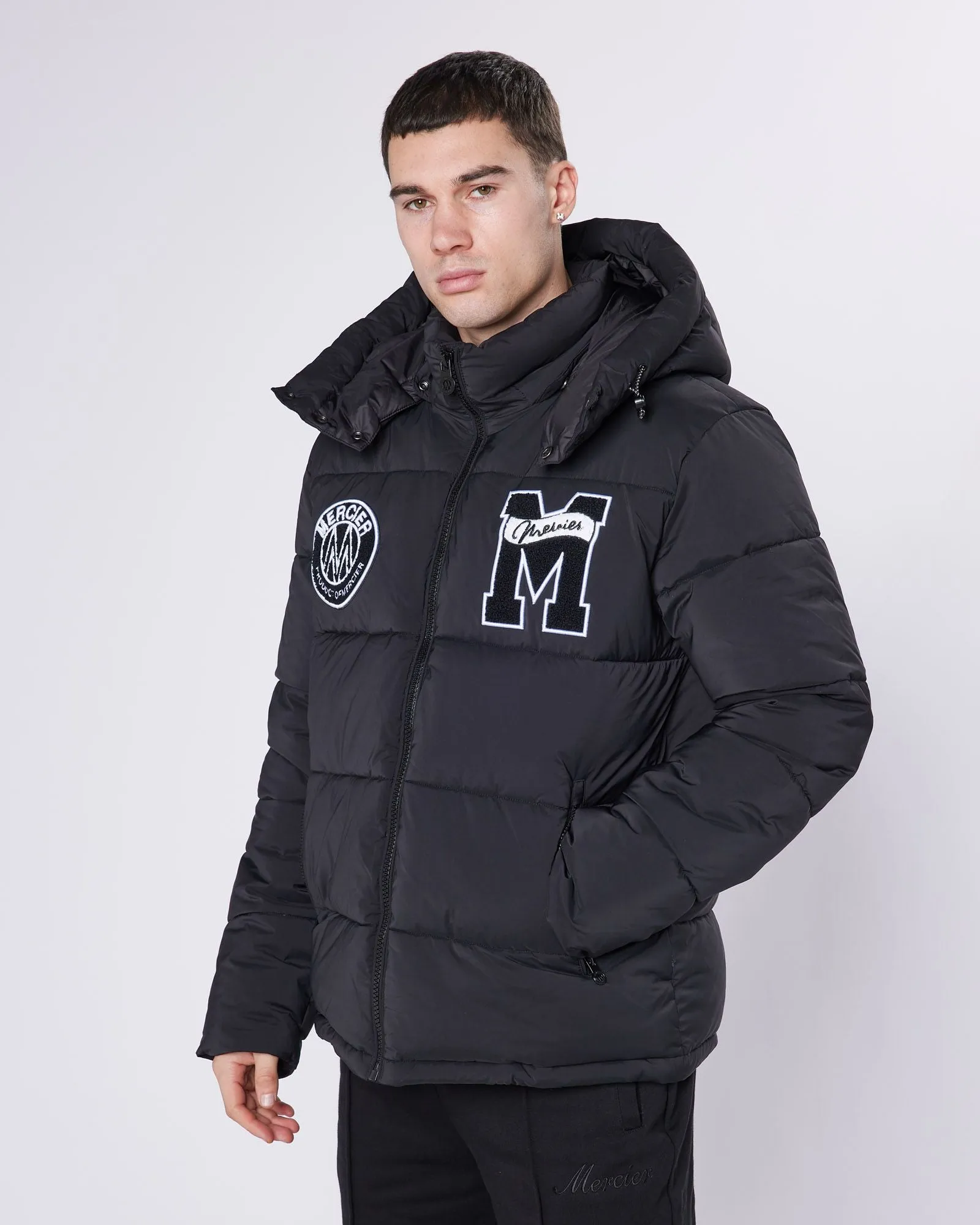 Black Mercier Academy Puffer Jacket