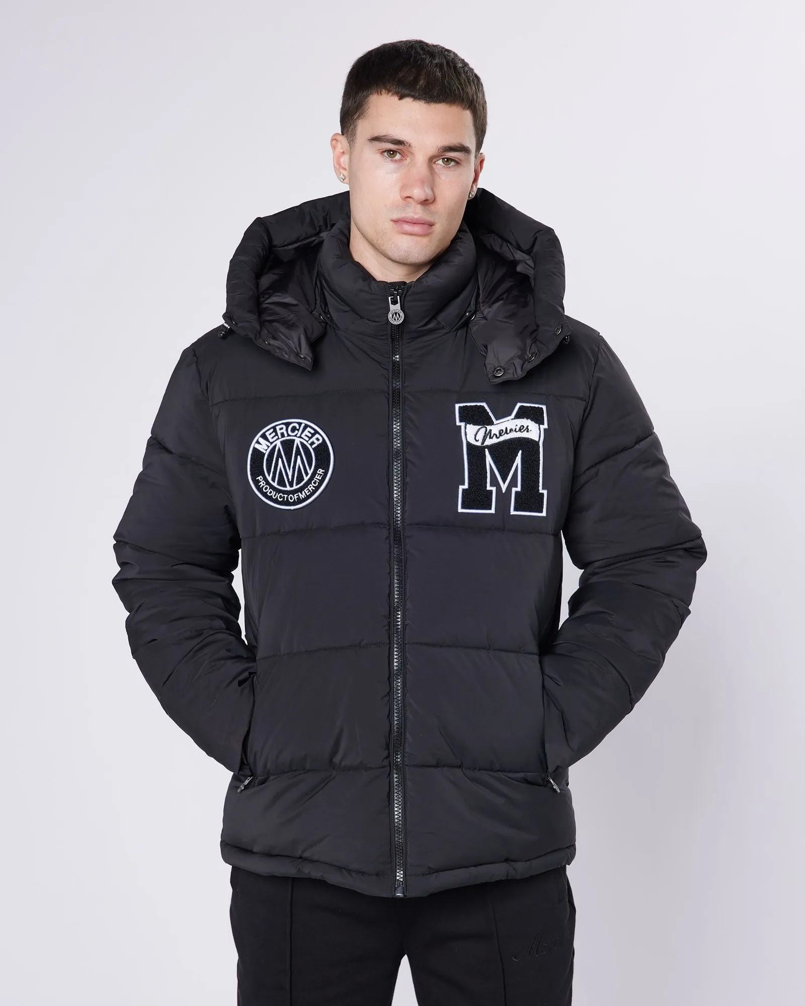 Black Mercier Academy Puffer Jacket