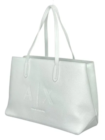 BORSA SHOPPING BAG BIANCA CON LOGO