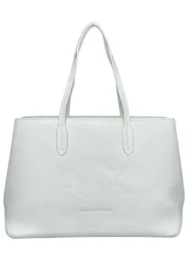 BORSA SHOPPING BAG BIANCA CON LOGO