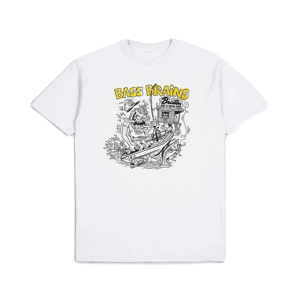 Brixton Bass Brains Monster T-Shirt White