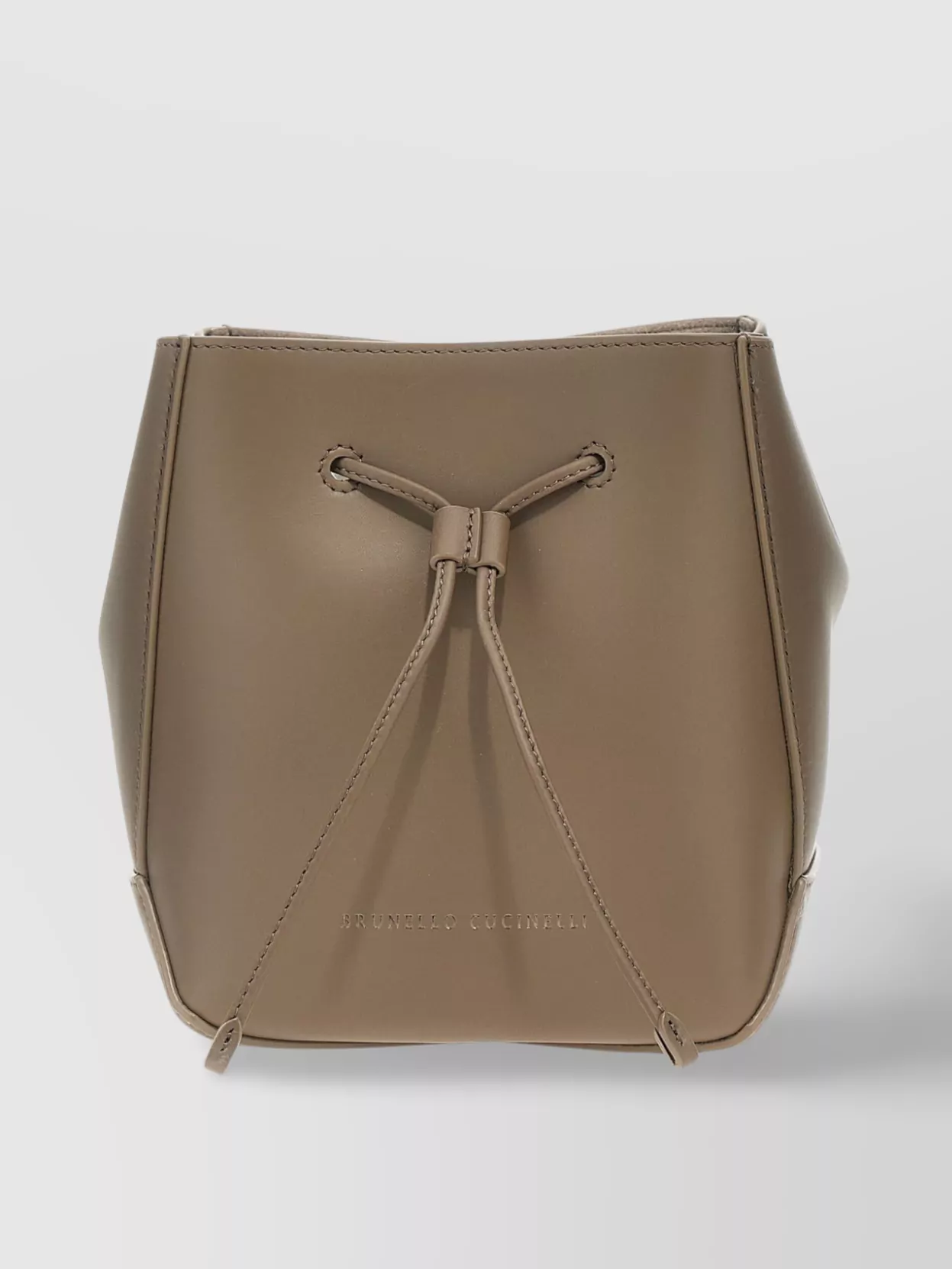 Brunello Cucinelli   Bucket bag with adjustable strap and smooth finish