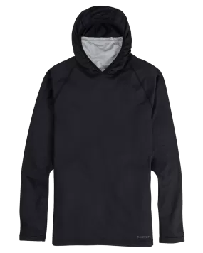 Burton Men's Midweight X Base Layer Long Neck Hoodie - True Black/Gray Heather