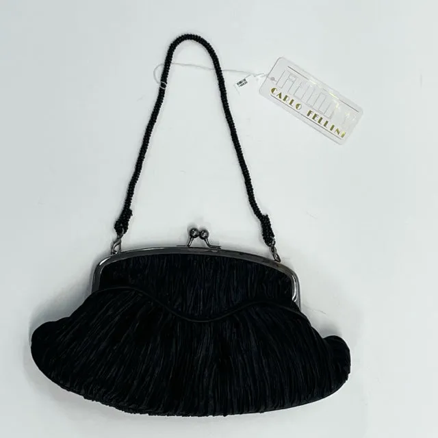 Carlo Fellini Black Beaded Evening Bag