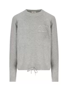 CELINE  |triomphe crew neck sweater in wool and cashmere