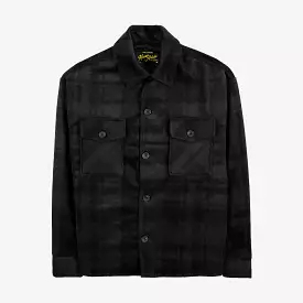 Checked Plaid Mens Jacket (Black)