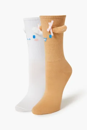 Cinnamoroll and Mocha Crew Socks (2 Pack)