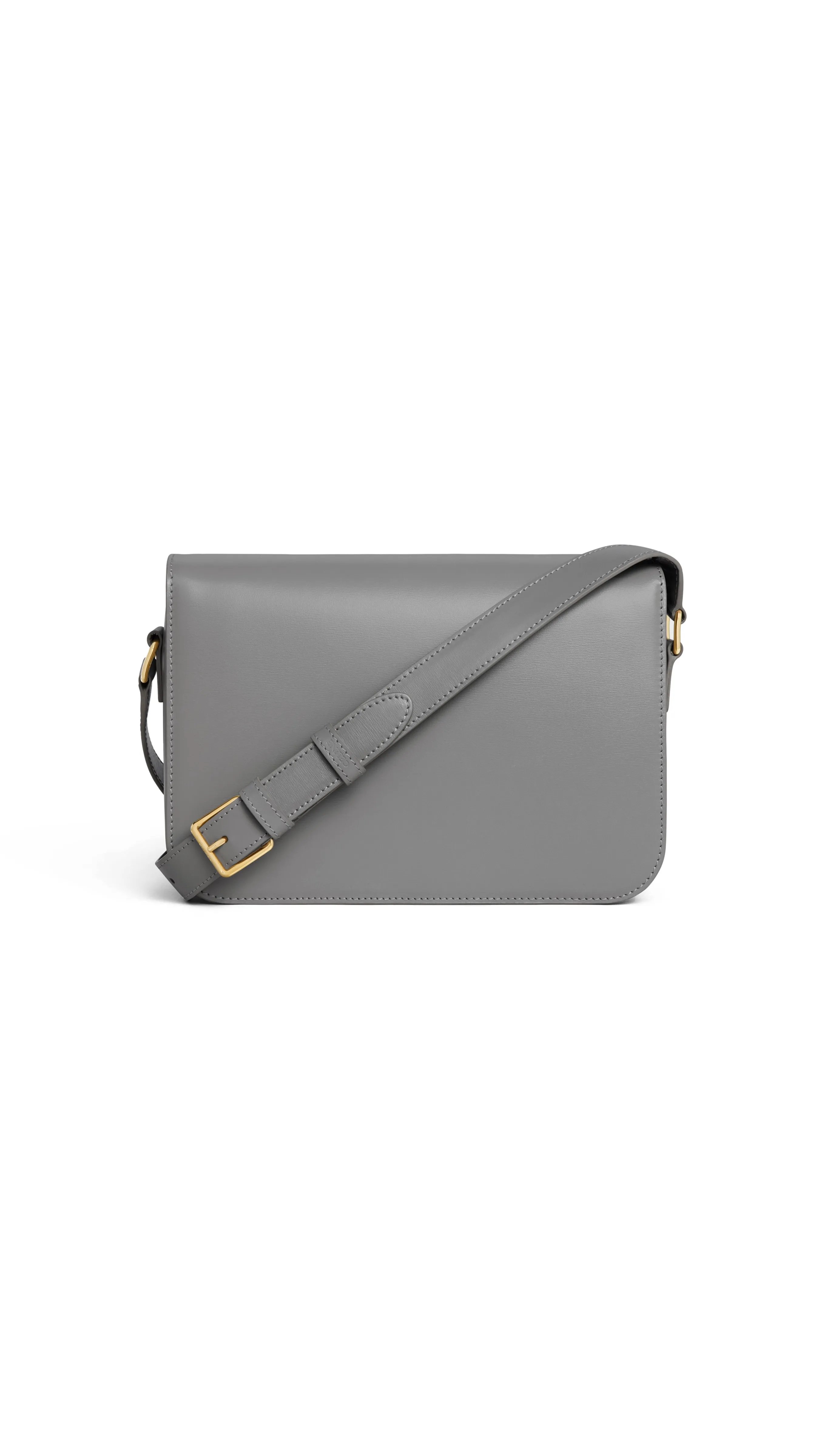 Classic Triomphe Bag in Shiny Calfskin - Zinc