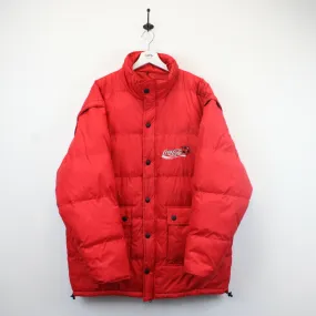 COCA COLA 90s Puffer Jacket Red  | XL