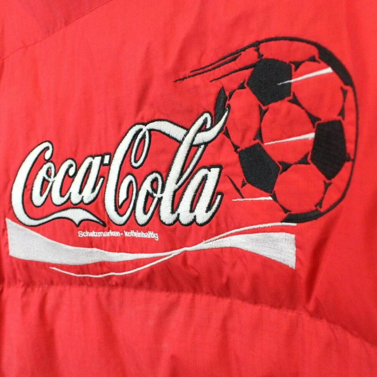 COCA COLA 90s Puffer Jacket Red  | XL