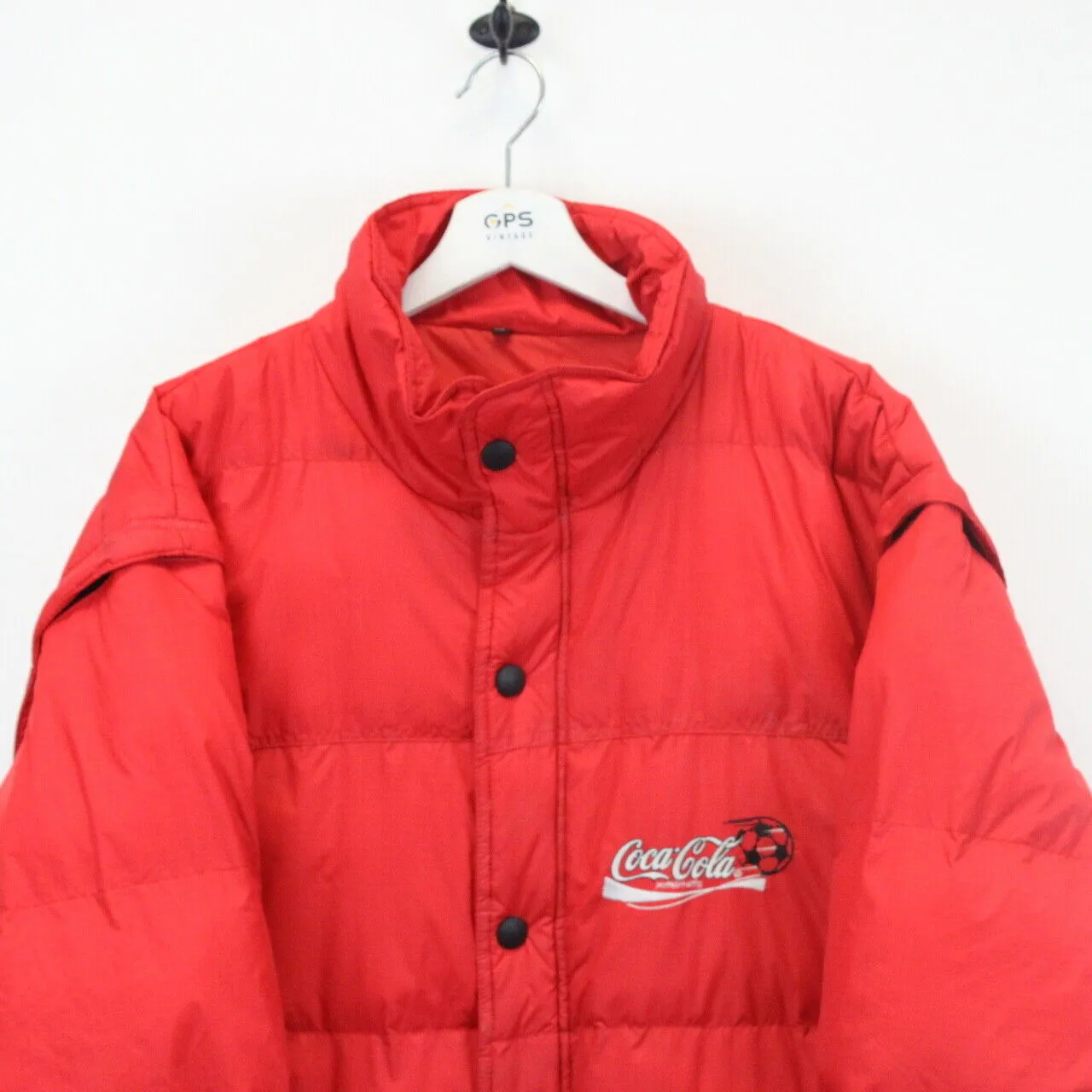 COCA COLA 90s Puffer Jacket Red  | XL