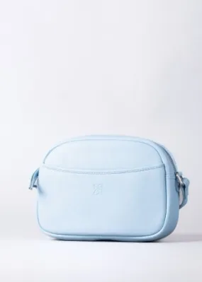 Coniston Leather Cross Body Camera Bag in Light Blue