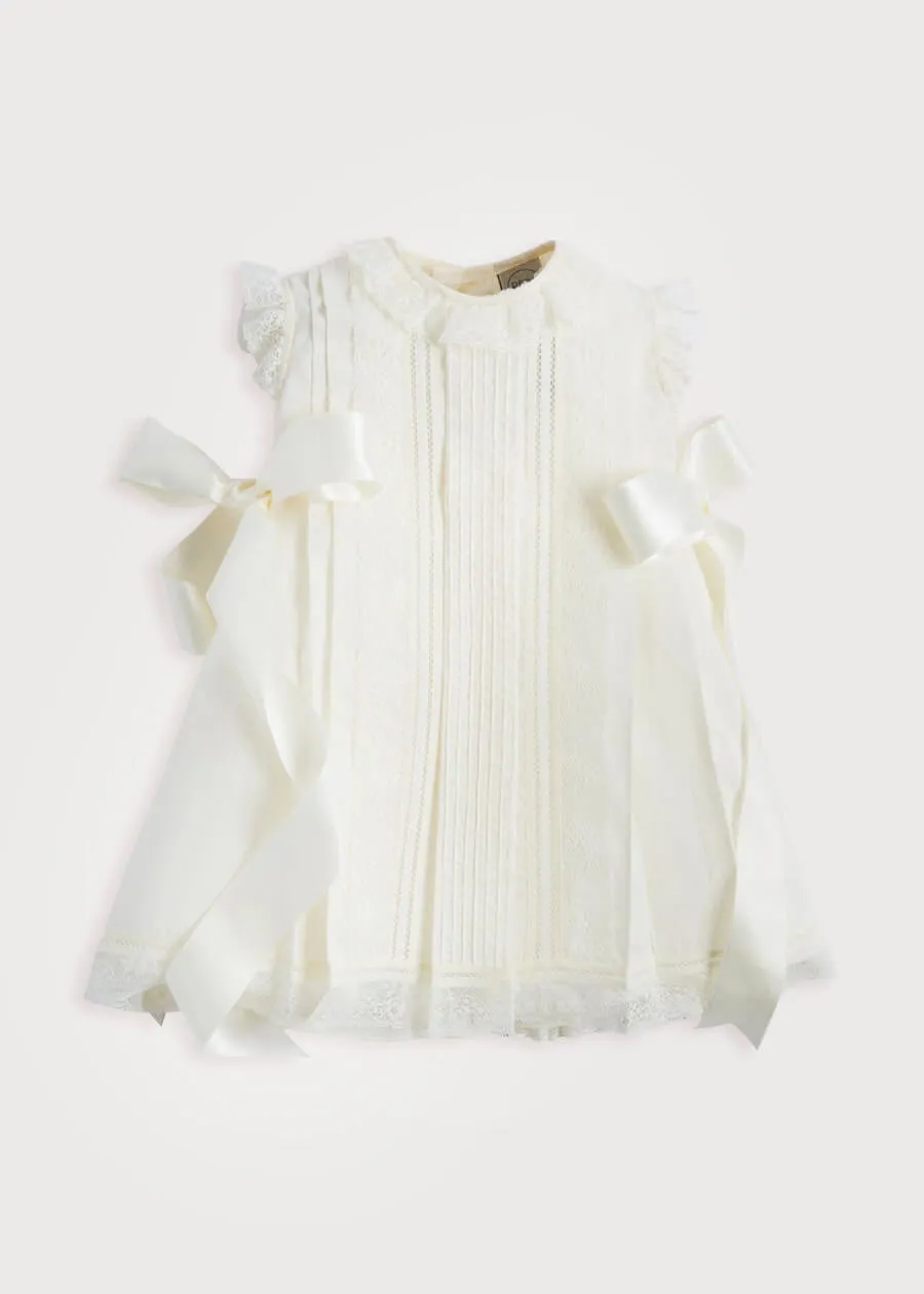 Cream Panelled Christening Gown (3mths-2yrs)