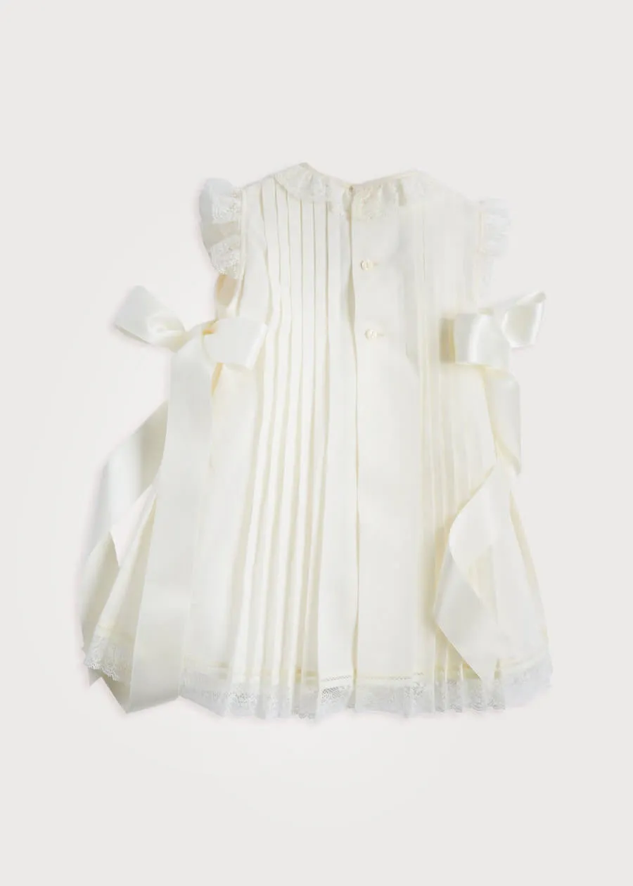 Cream Panelled Christening Gown (3mths-2yrs)