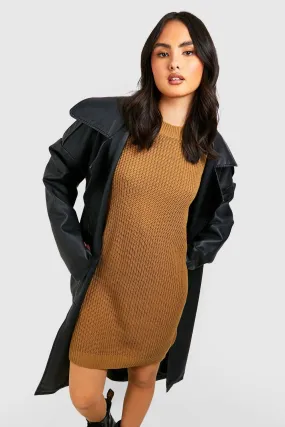 Crew Neck Sweater Dress