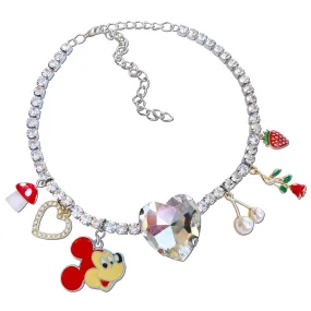 Crystal Heart Charm Necklace