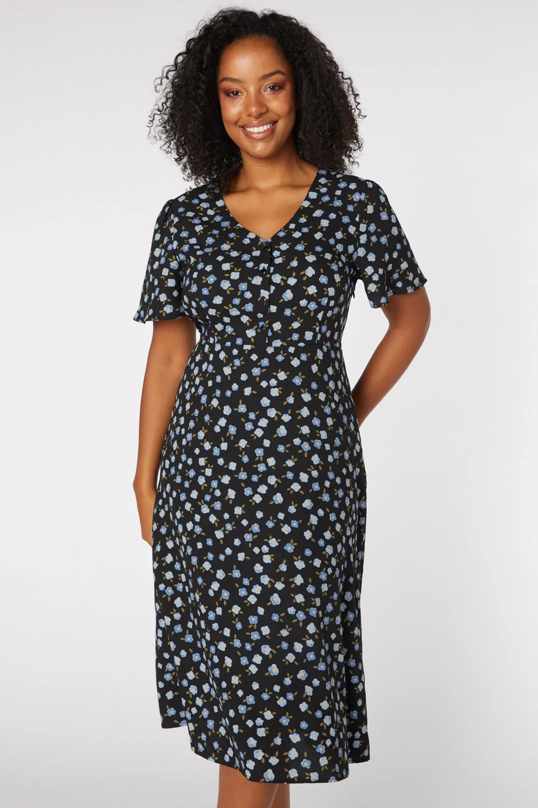 Danielle Ditsy Midi Dress