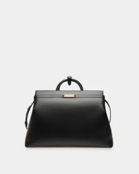 Deco Weekender in Black Leather 