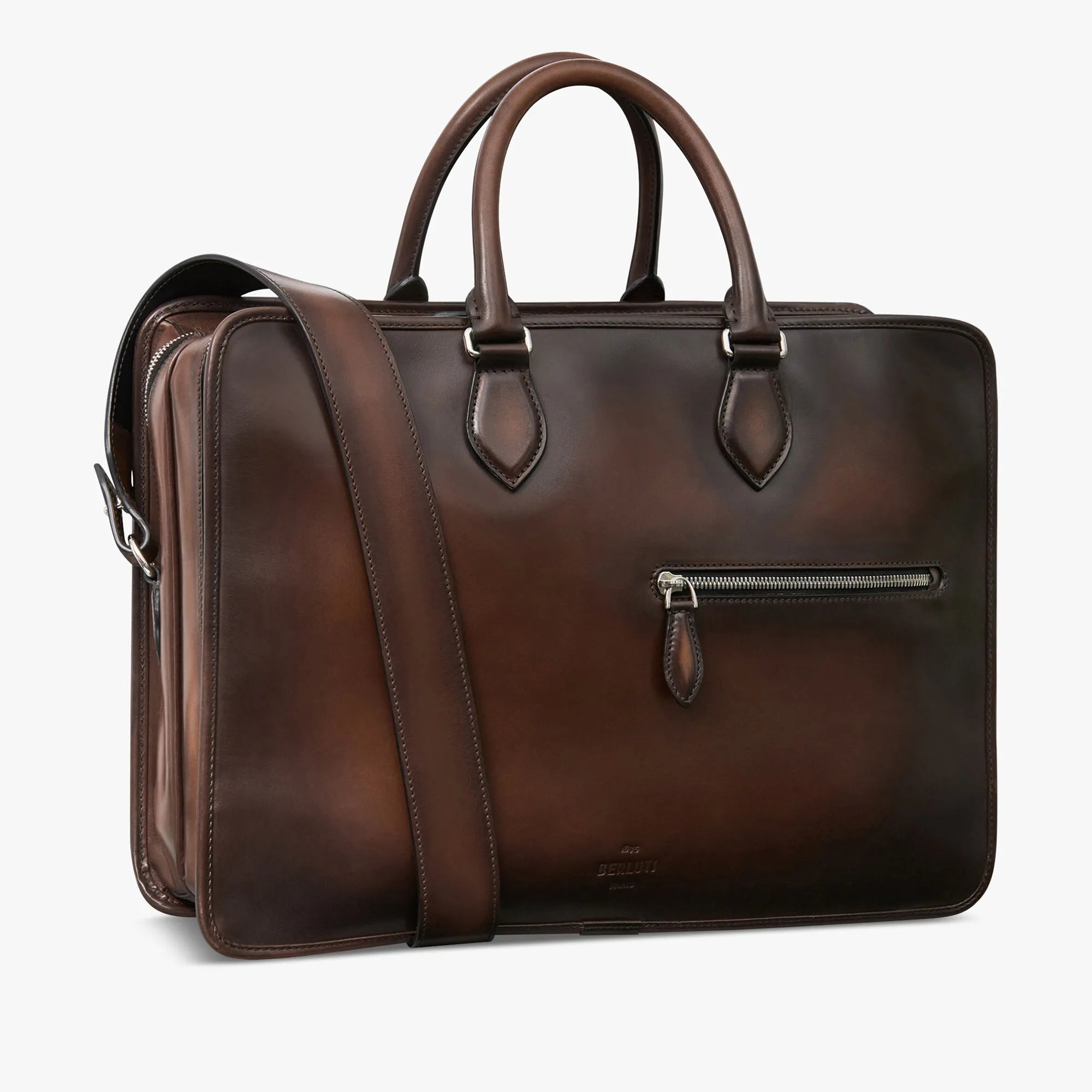 Deux Jours Leather Briefcase