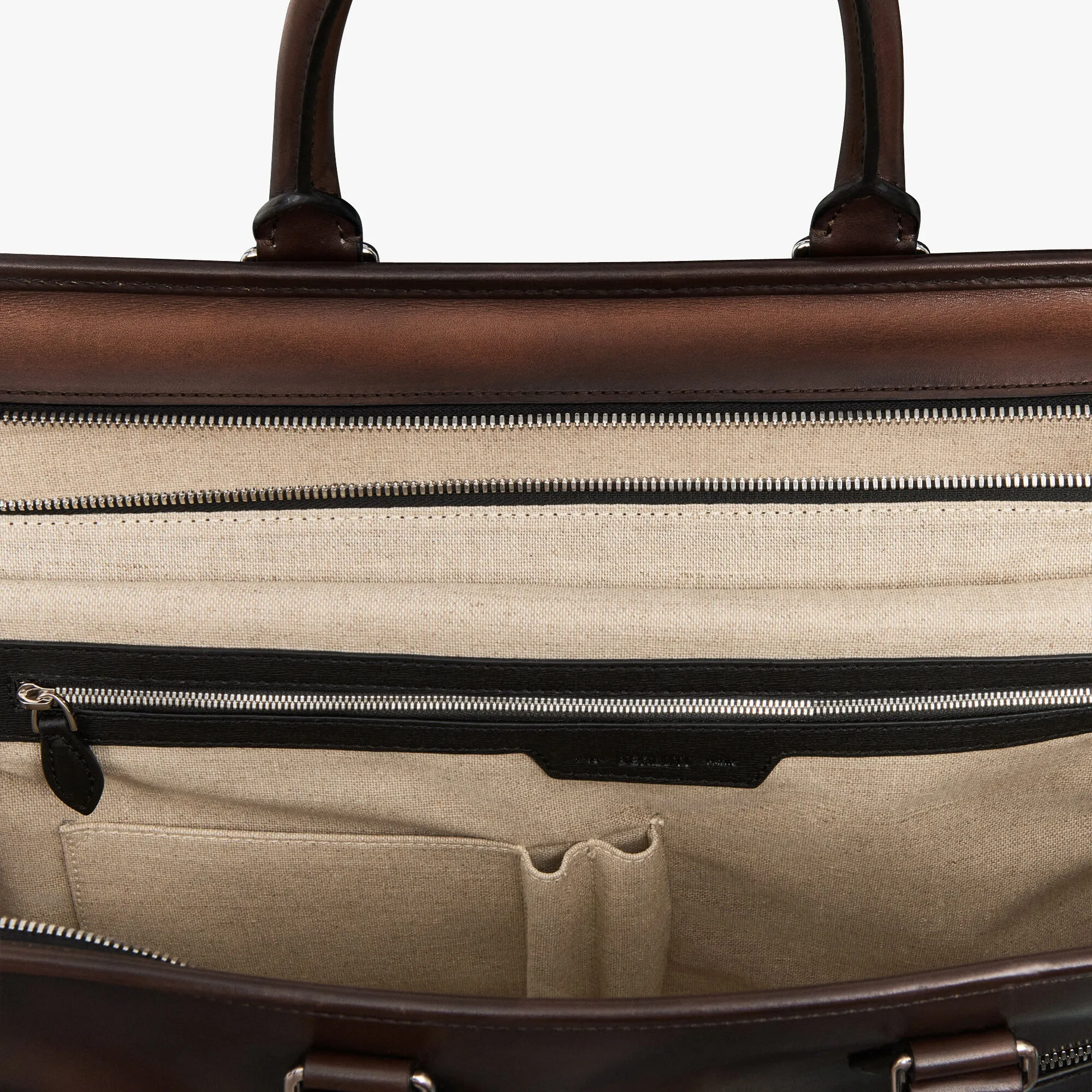 Deux Jours Leather Briefcase