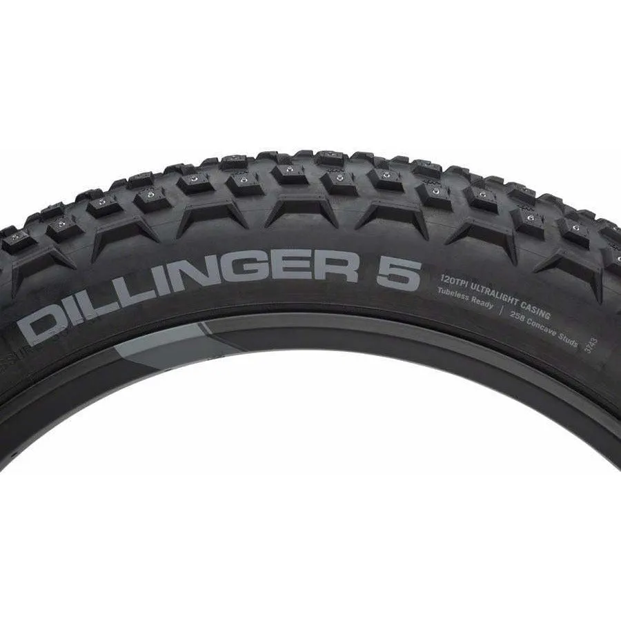 Dillinger 5 Bike Tire - 27.5 x 4.5, Tubeless, 120tpi, 252 Concave Carbide Aluminum Studs