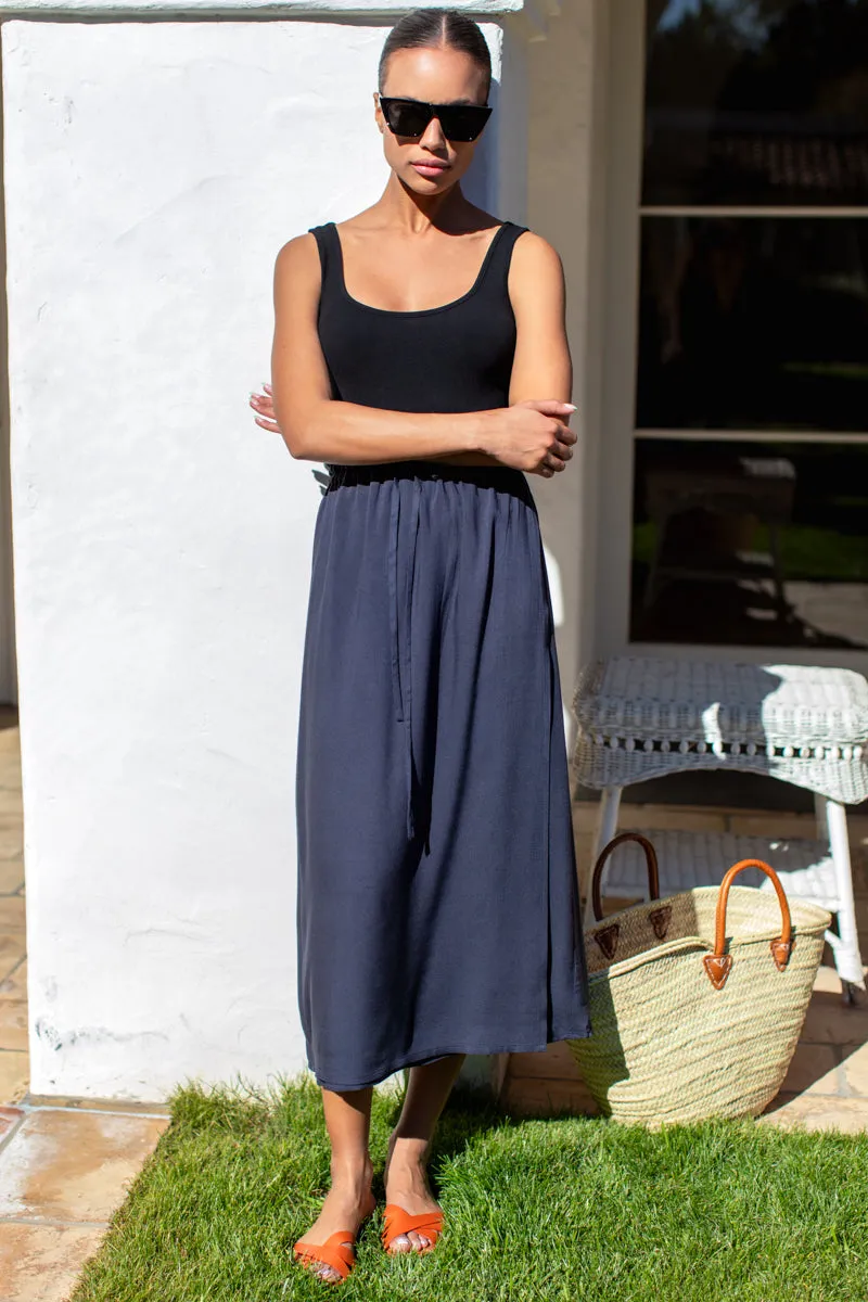 Drawstring Skirt - Midnight