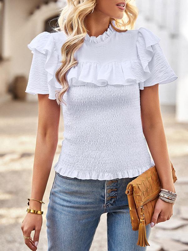 Elegant Ruffled Summer Top