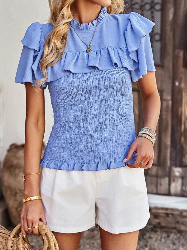 Elegant Ruffled Summer Top