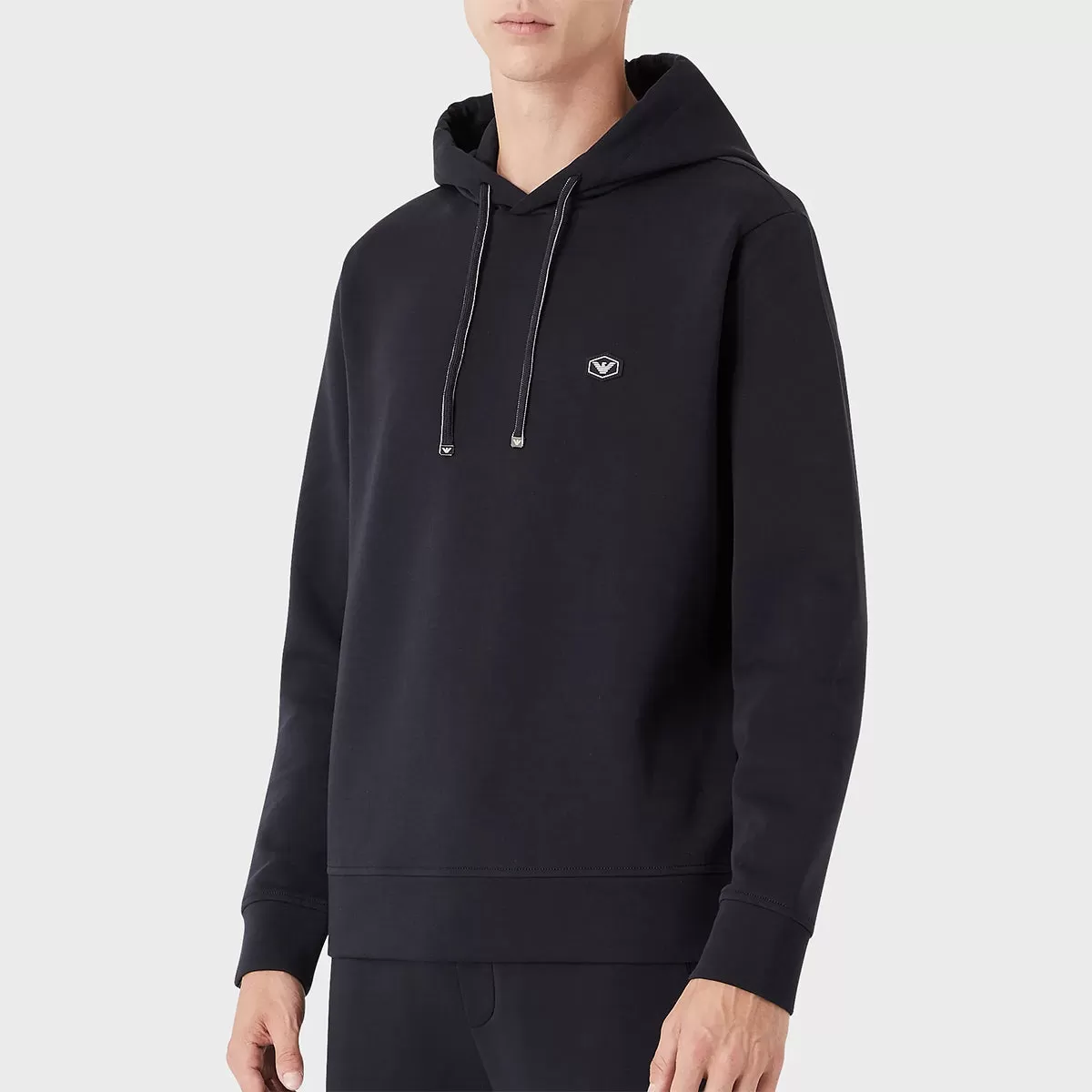 Emporio Armani - Logo Patch Hoodie in Navy